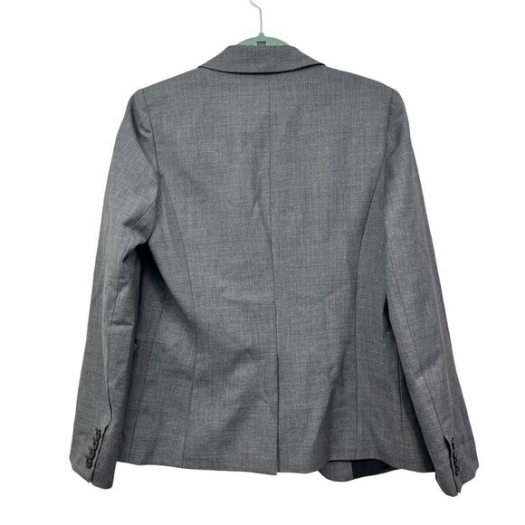 J. Crew Womens Super‎ 120's Blazer Wool Two Button Lined Flap Pockets Gray Sz 8 - Picture 6 of 7